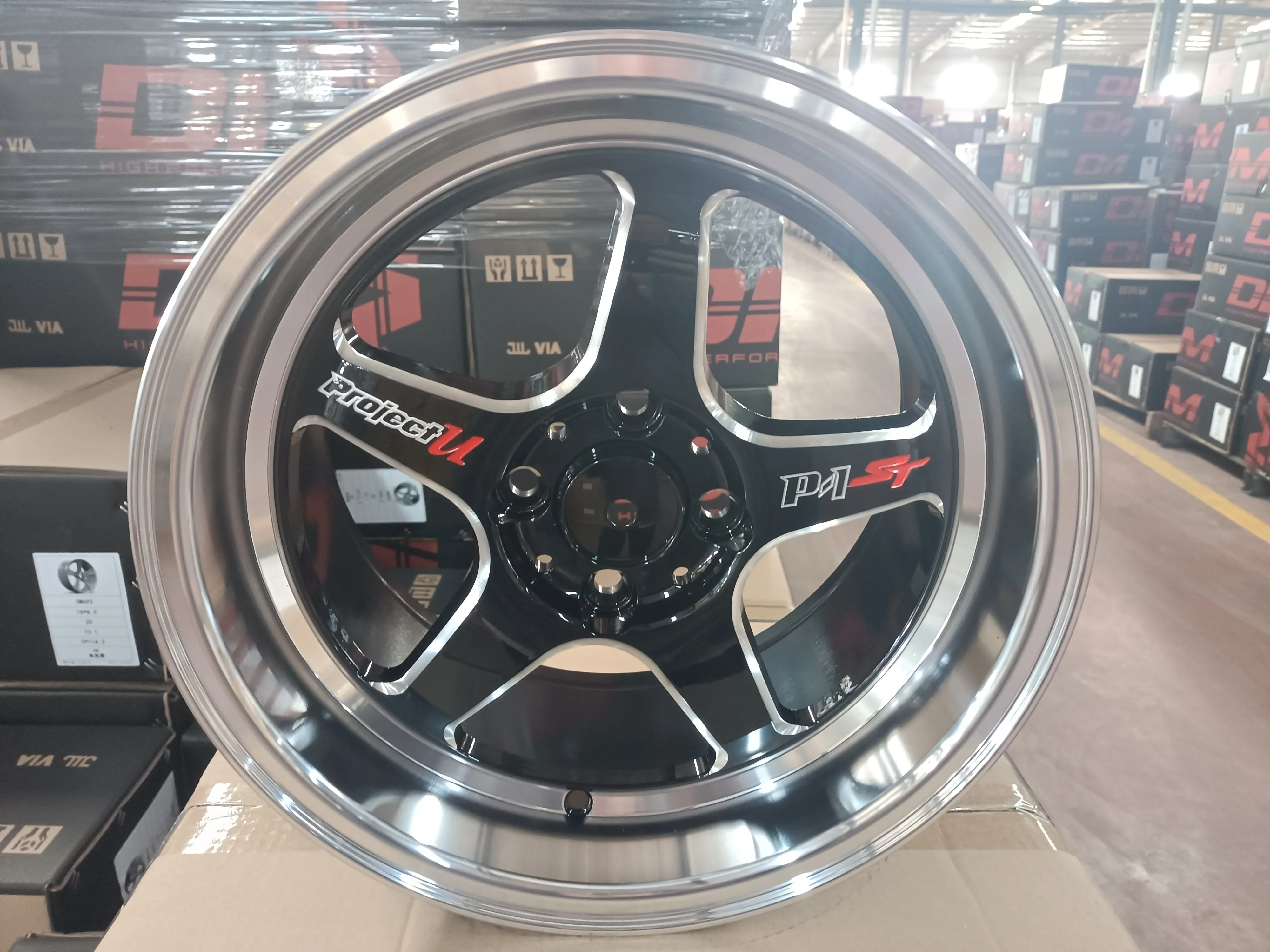 689F Factory Custom Offroad 4x4 Vehicle 15 Inch Deep Dish Black Alloy Wheel Rim