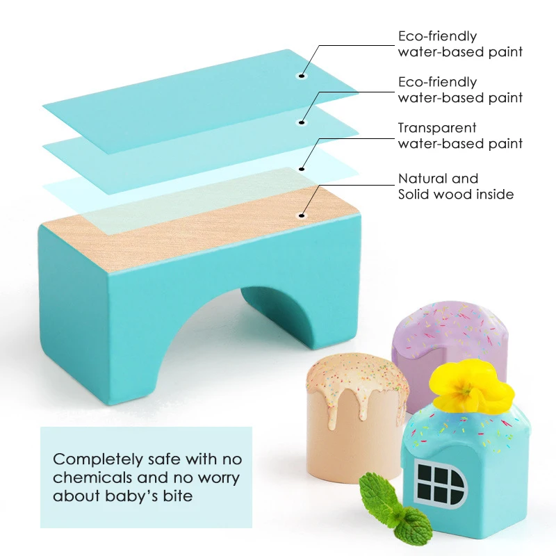 
2021 Best Sale Wooden Educational Balance Blocks Toy Wooden Stacking City Construction Building Blocks set 