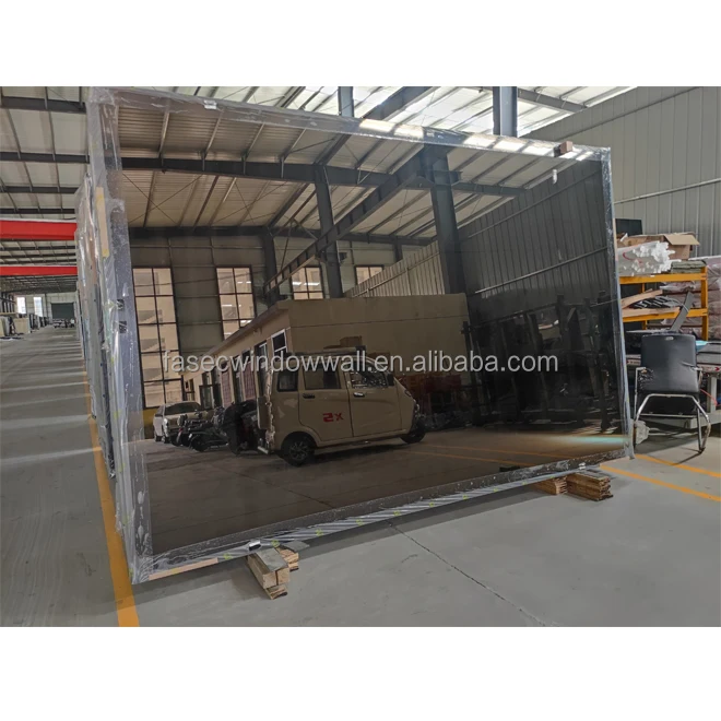 Euro Bronze Reflective Glass Mirror Clear Double Coat Reflection Bronze Float Glass Raw Glass Sheet