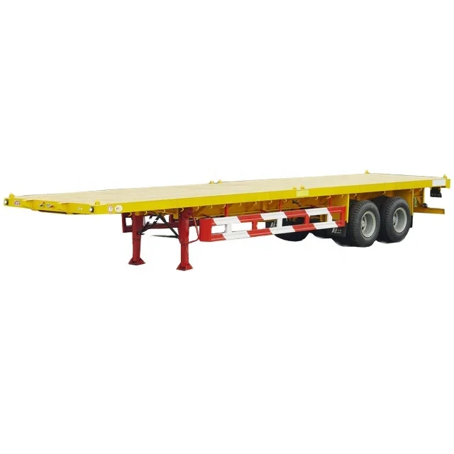 2021 New 2Axle Cargo Transport Flatbed Platform Container Semi Trailer On Sale