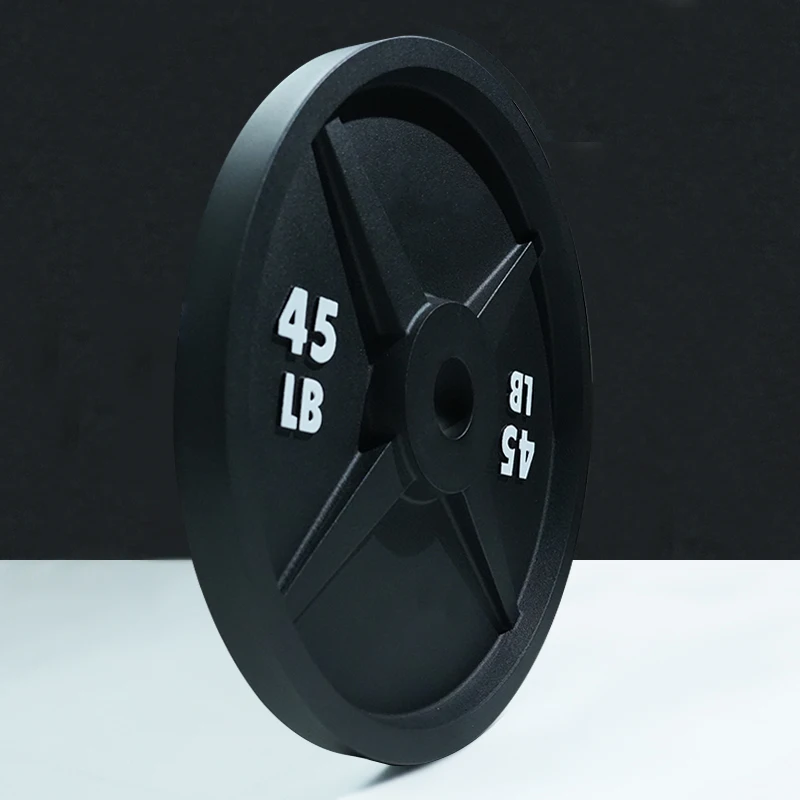 Leadman Wholesale Black Weight Stack Plates Custom 45lb Cast Iron Weight Plates Set for Gym