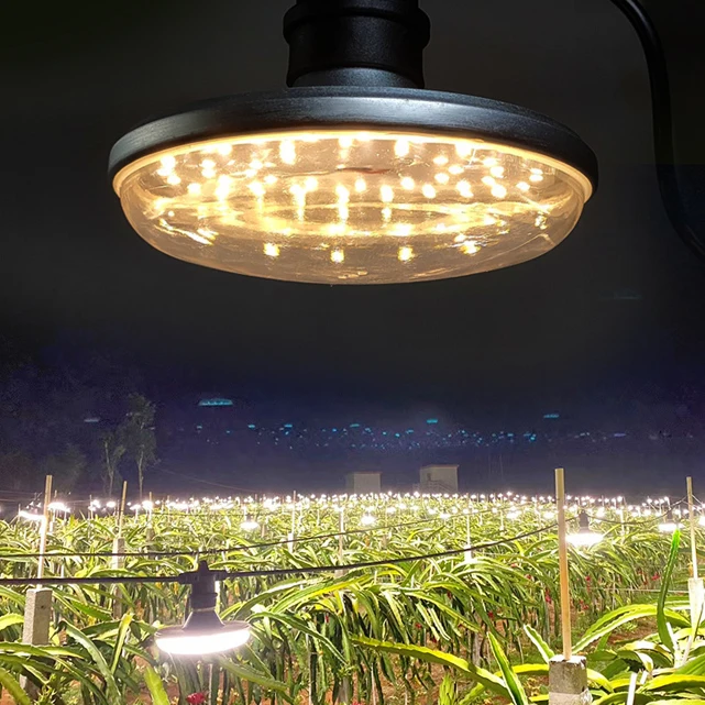 Stringable Plant Growth Light String E27 UFO Bulb for Greenhouse Farm Vegetable Fruit Seedling Flower Waterproof 15W