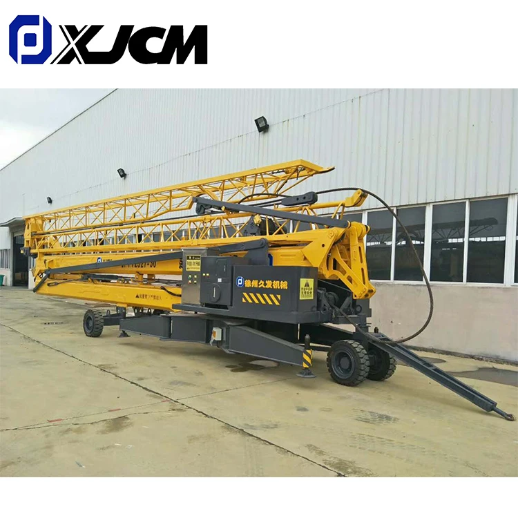 Ton Self Erecting Mini Folding Tower Crane High Efficiency Remote Controlling 2 Ton 3 Ton 4 Provided Tower Crane Spare Parts 25m