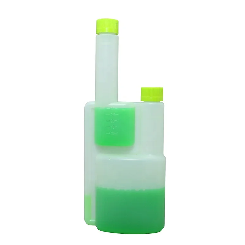 Пластиковая дозирующая бутылка 8 унций 250 мл HDPE с двойным горлышком для жидких удобрений или пестицидов