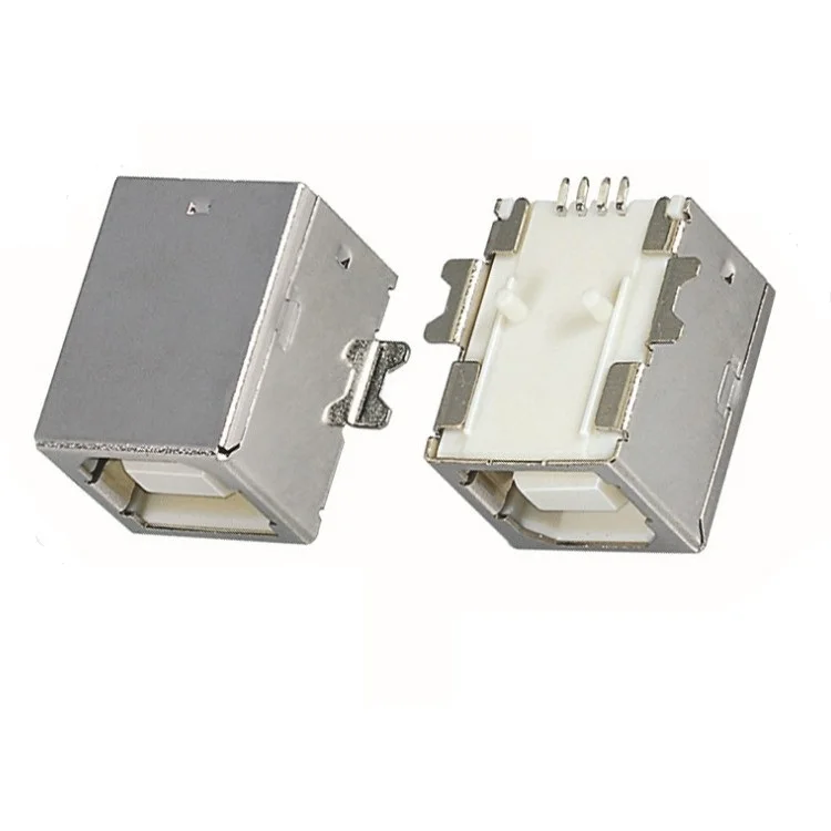 Фабрика 90 градусов разъем SMT с подзарядкой от USB 2,0 Тип B розеточная часть соединителя