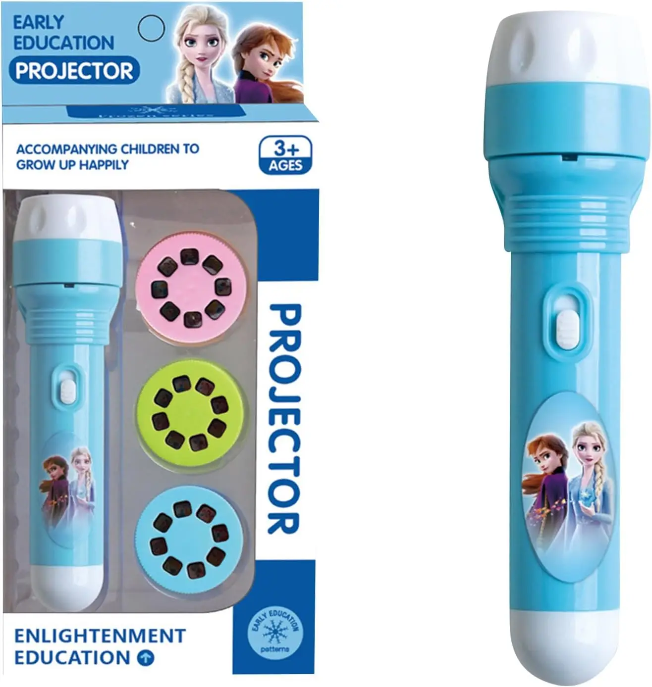 Kids Flashlight Story Book Projector Kaleidoscope Early Educational Toys Sleep Light Preschool Fairy Tale Projection Lamp Gift