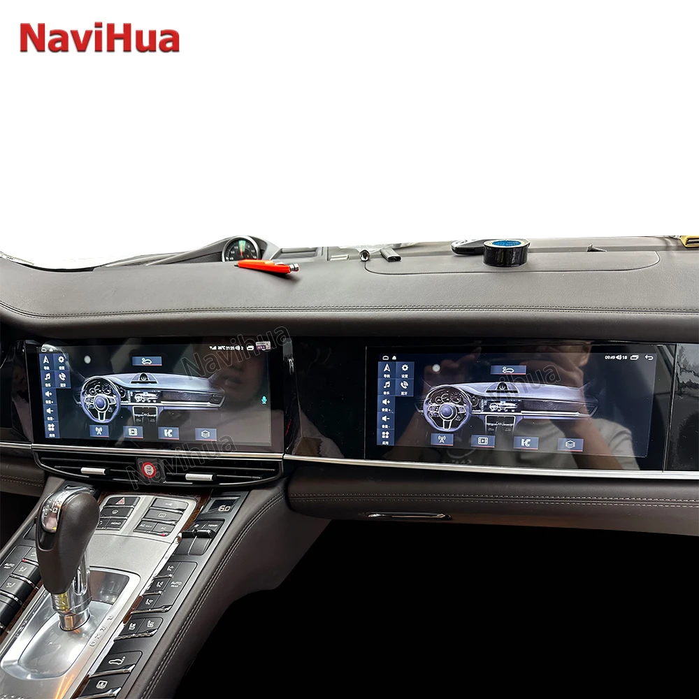 NaviHua 12 3 дюймов двойной экран новый дизайн для Porsche Panamera 2010 2016 Мультимедиа Android автомобильное радио авто Carplay навигация