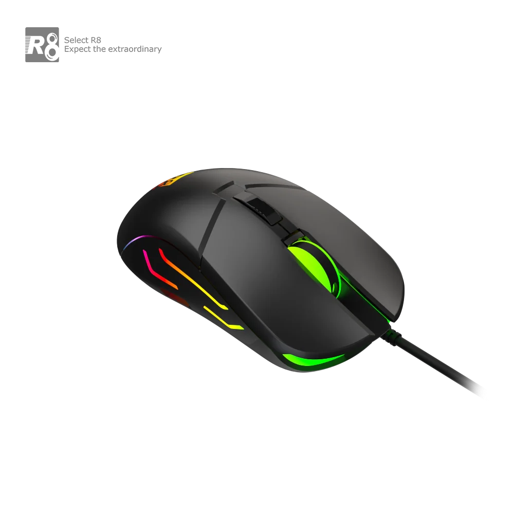 2023 Cheapest coloful rgb LED backlight wired 6D optical gaming mouse for Desktop Computer