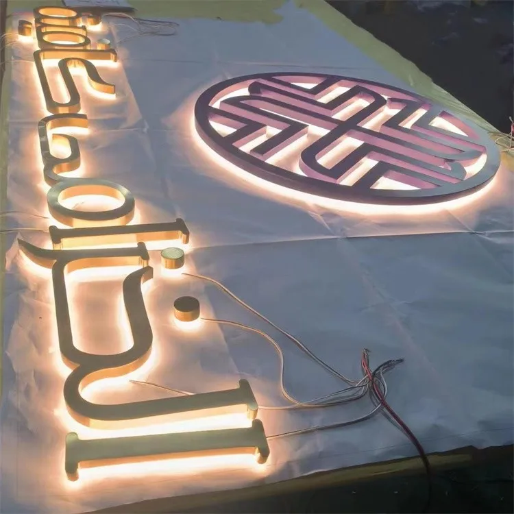 Custom Backlit Letters Sign Outdoor Business Acrylic Signage 3d Logo Led Backlit Sign Channel Letter Signs for Shop