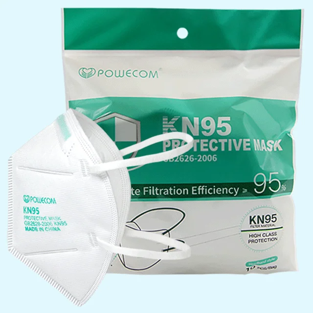 
Powecom Fast delivery folding anti dust disposable kn95 protective face mask mascarillas headband style 