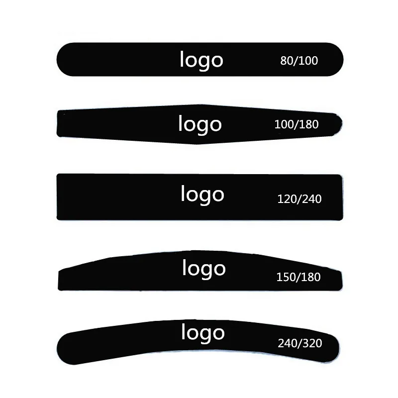 Professional Custom Double Side Disposable Nail File 100/180 Sandpaper Nail File