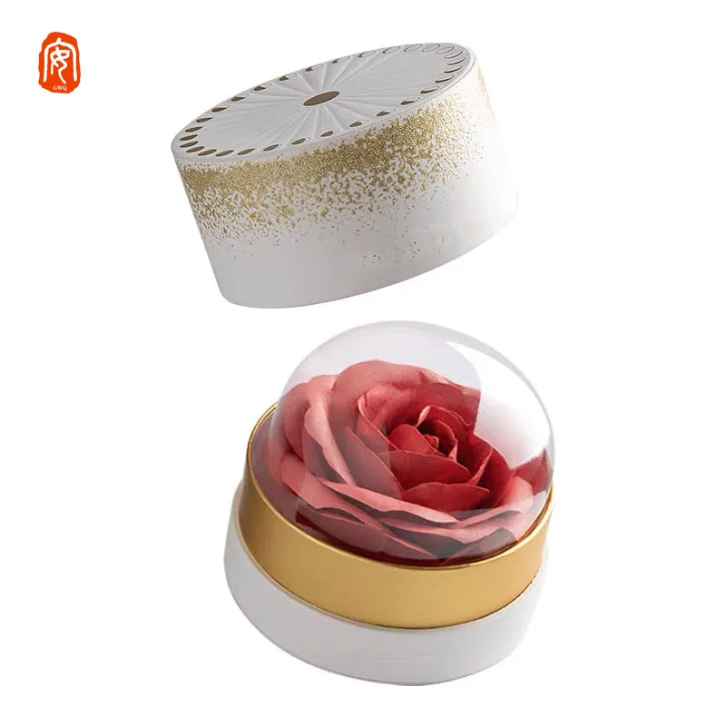 Hot Sale High Quanlity Vegan Cheek Highlight Blusher Bronzer Petals Flower Glitter 3D Rose Blush