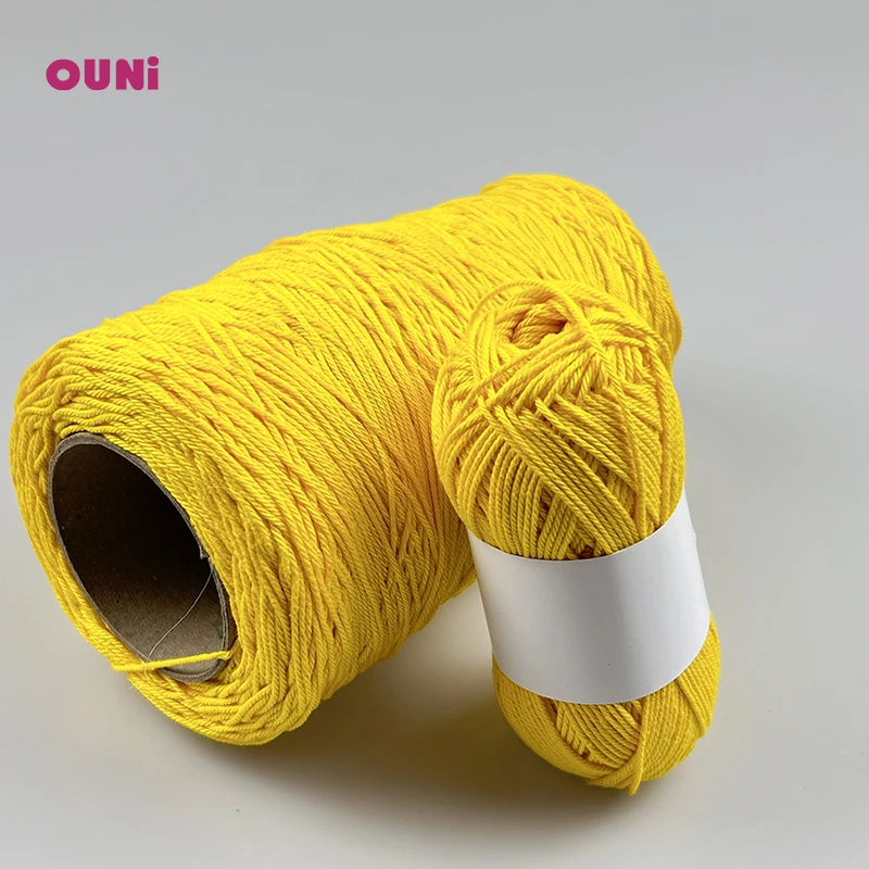 Wholesale  retail market super trending 2024 new  type of spring  knitting yarn 6 ply  mercerized 100% high level worsted cotton