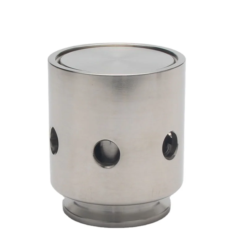Sanitary SS304 tank breather valve offers adjustable set pressure for tanks