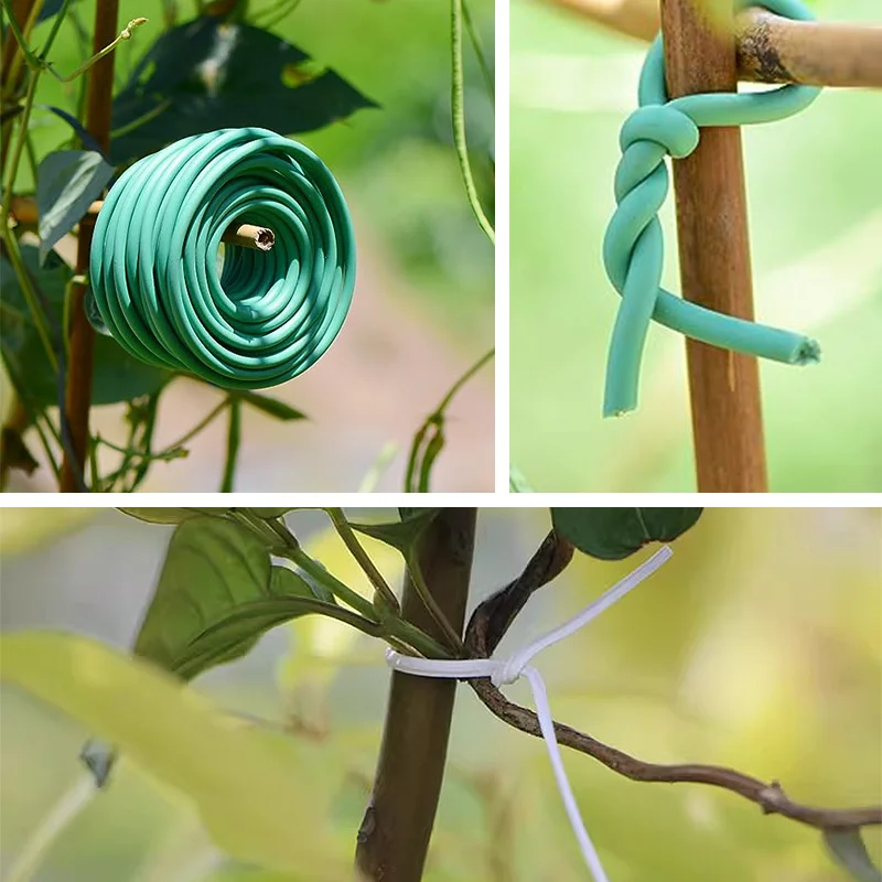 Metal Coated Galvanized Iron Steel Wire With PVC and PE for garden Planting Grass Pre-cut Plant Twist Tie