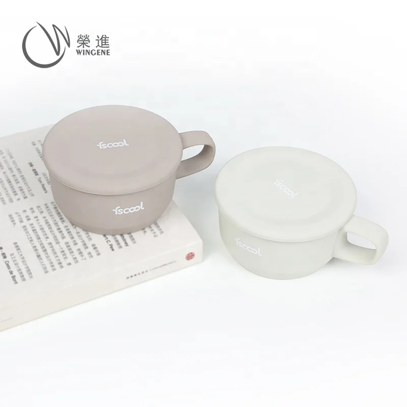 Wingenes Custom Logo Silicone Folding Coffee Cup Collapsible Drinking Mug