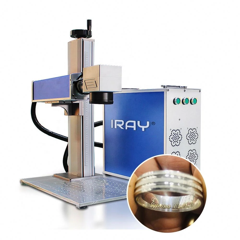 20w 30w 50w split type logo fiber marking and engraving machine for label name plate tag signage jewelry souvenir metal nonmetal