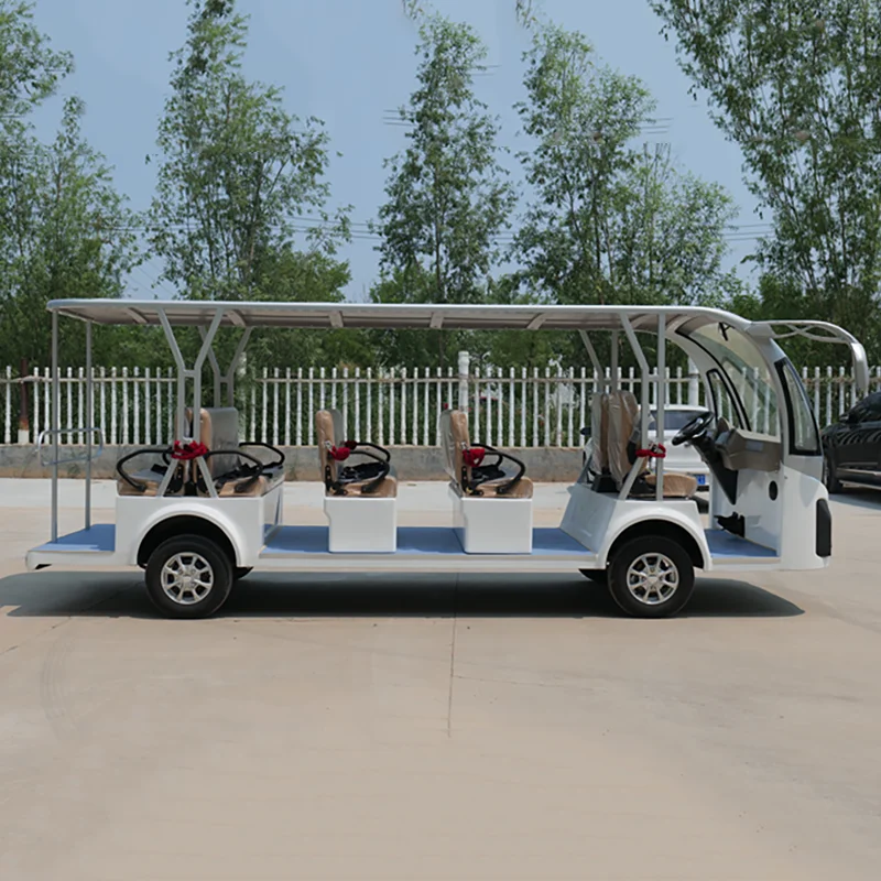 Новый роскошный левосторонний экскурсионный автобус электрический без дверей белый 8-местный Электрический