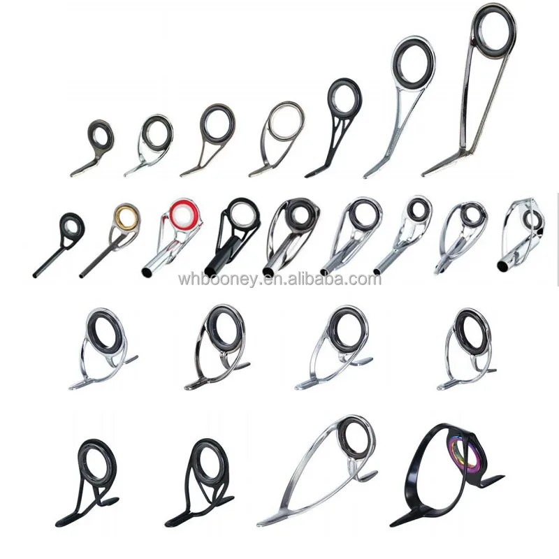 Booney multiple choices diy fishing rod building guides and tips stainless steel guides ring