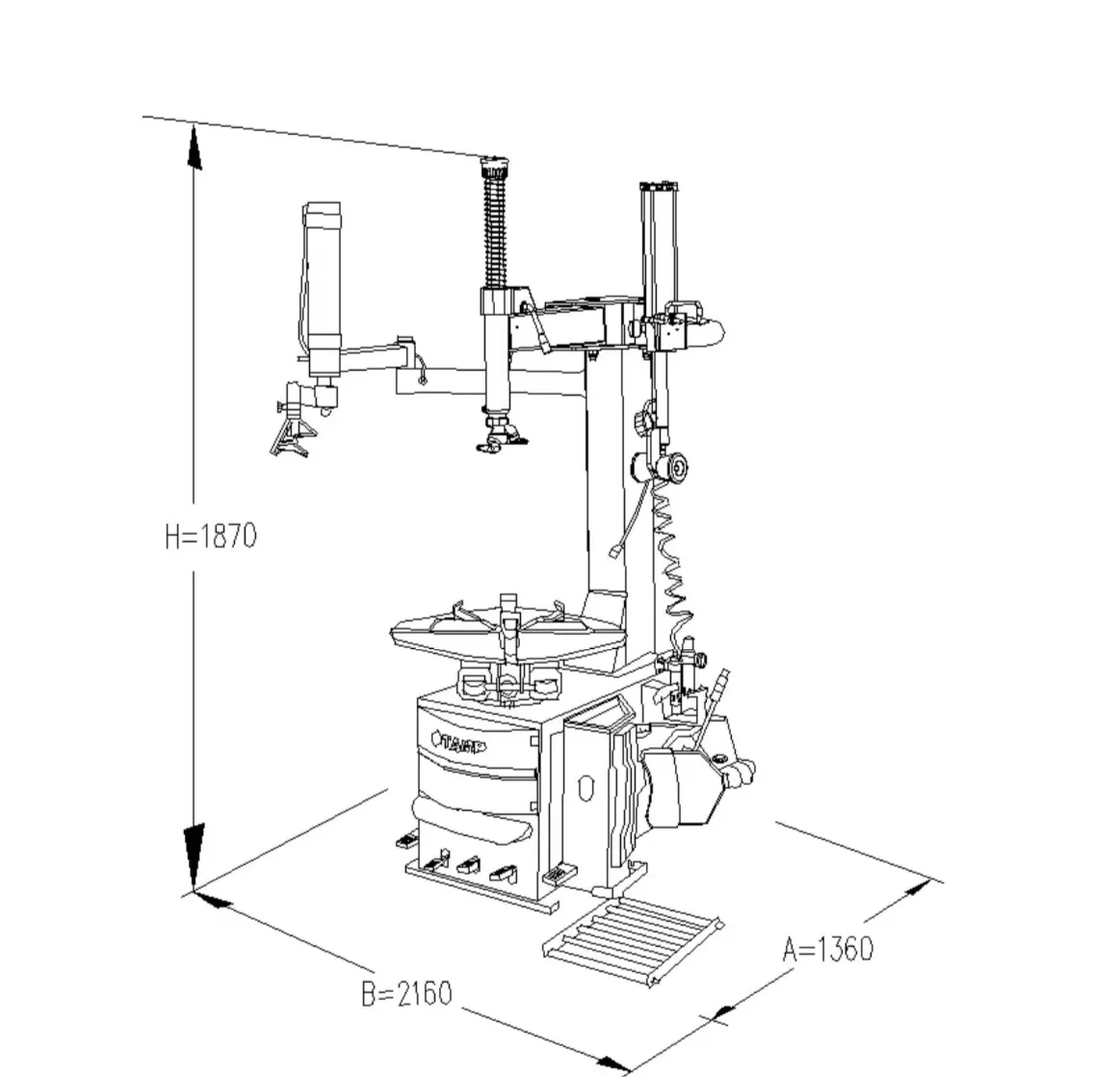 TWC-412NIC Launch Auto tyre changer Launch Tyre changing machine Tire removal