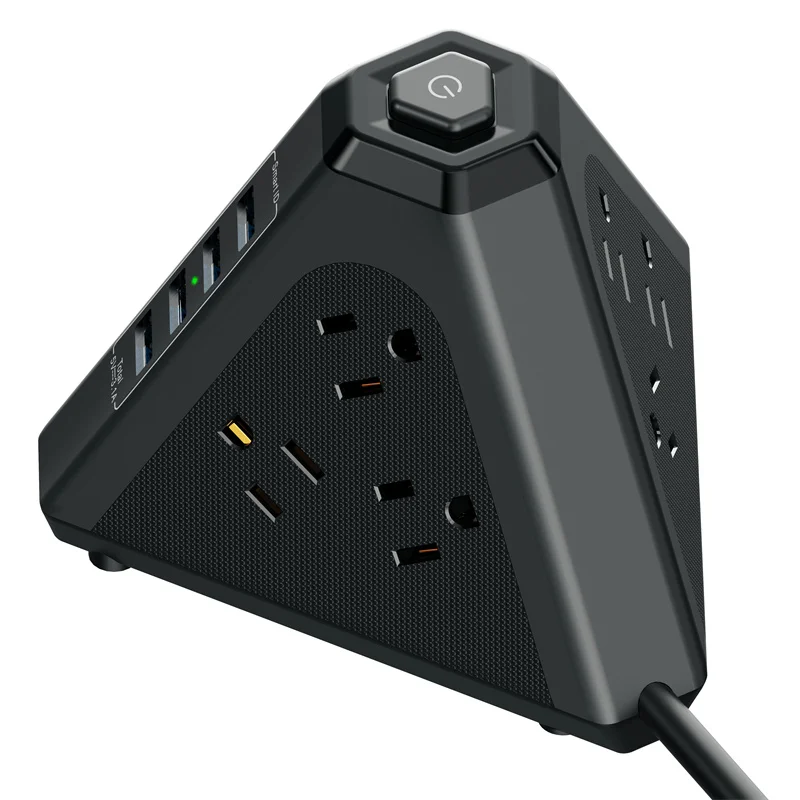 Factory Price 4 USB Switches Universal Outlet Powered Plug Socket Electrical Appliances Smart Tower Extension Socket for Indoor