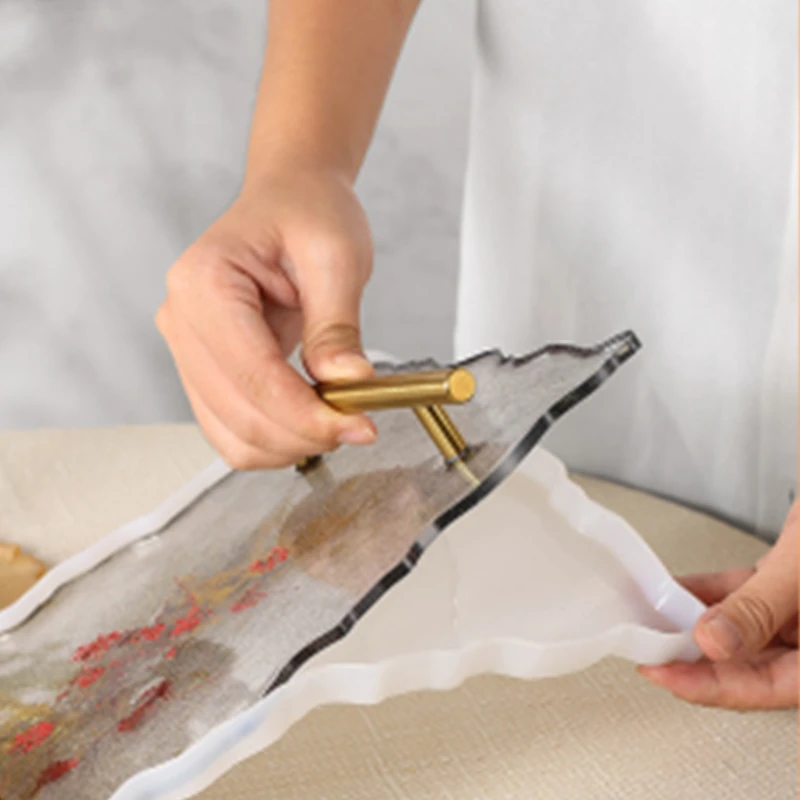 DIY Low Cost HANDMADE Epoxy Resin Fruit Plate Tea Plate Crystal Coaster Silicone Mold glue dropping mold