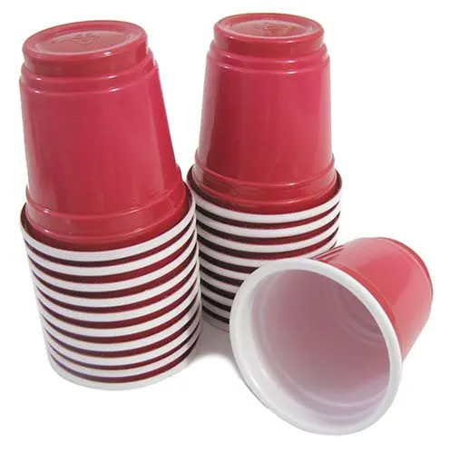 Mini Beer Pong Game Red 2oz Shot Glass Party Mini Cups