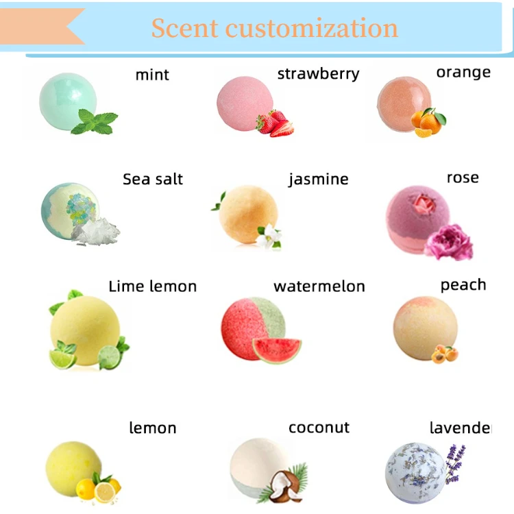 Wholesale skin care relaxation essential oil bath bomb set lavender jewelry inside surprise cute unique fun vegan