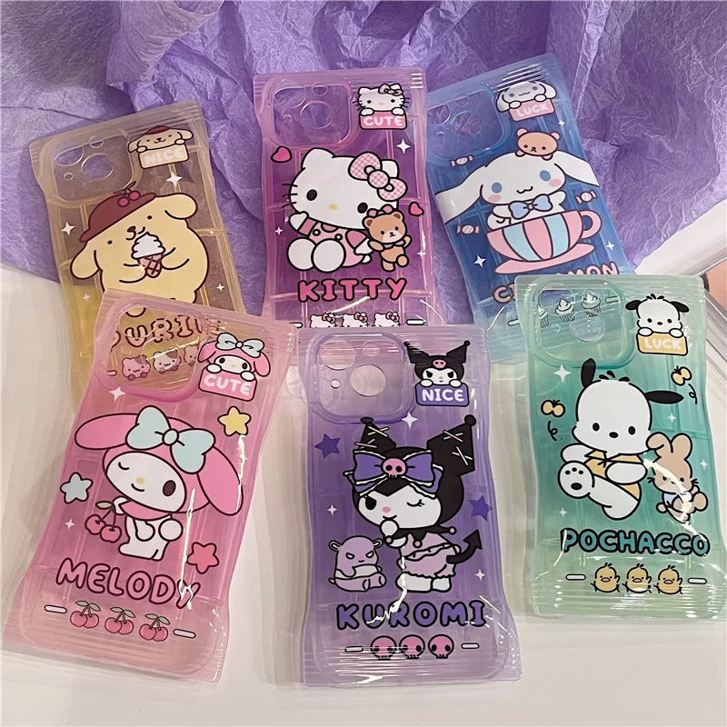Kawaii Бисквит конфеты сумка дизайн Sanlio KT кошка чехол для телефона Iphone креативный противоударный прозрачный мой Мелоди куломи
