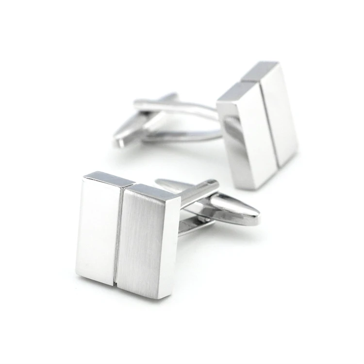 Wholesale Custom Stainless Steel Jewelry Polished Mirror Titanium Steel Square Cufflinks Men French Shirt Sleeve Studs