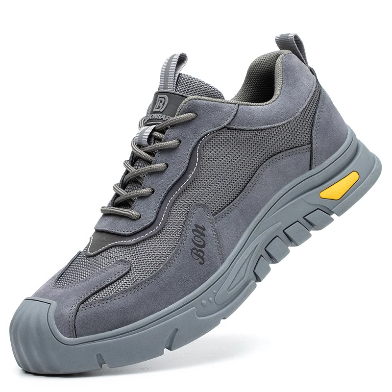 Lightweight comfortable non-slip durable work shoes strong anti-smashing anti-puncture rubber sole Support Customize OEM/ODM ISO
