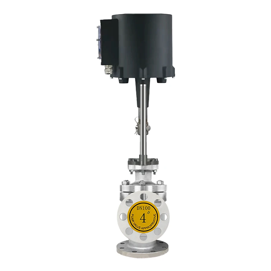 WCB Electric Angle control valve single seated Control Valve on/off type temperature flow Modulating Valve