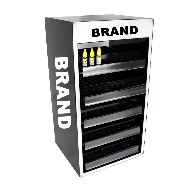 APEX 5 Tiers Matt Metal Electronic Smoke Display Stand Smoke Shop Display Cabinet with Led Light