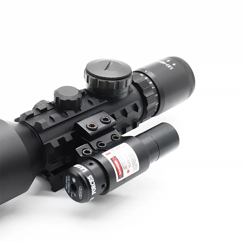 M9 Red Laser 3-10X42EG Red Green Illumination Hunting Sight Scope With Red Dot Laser Metal Telescope