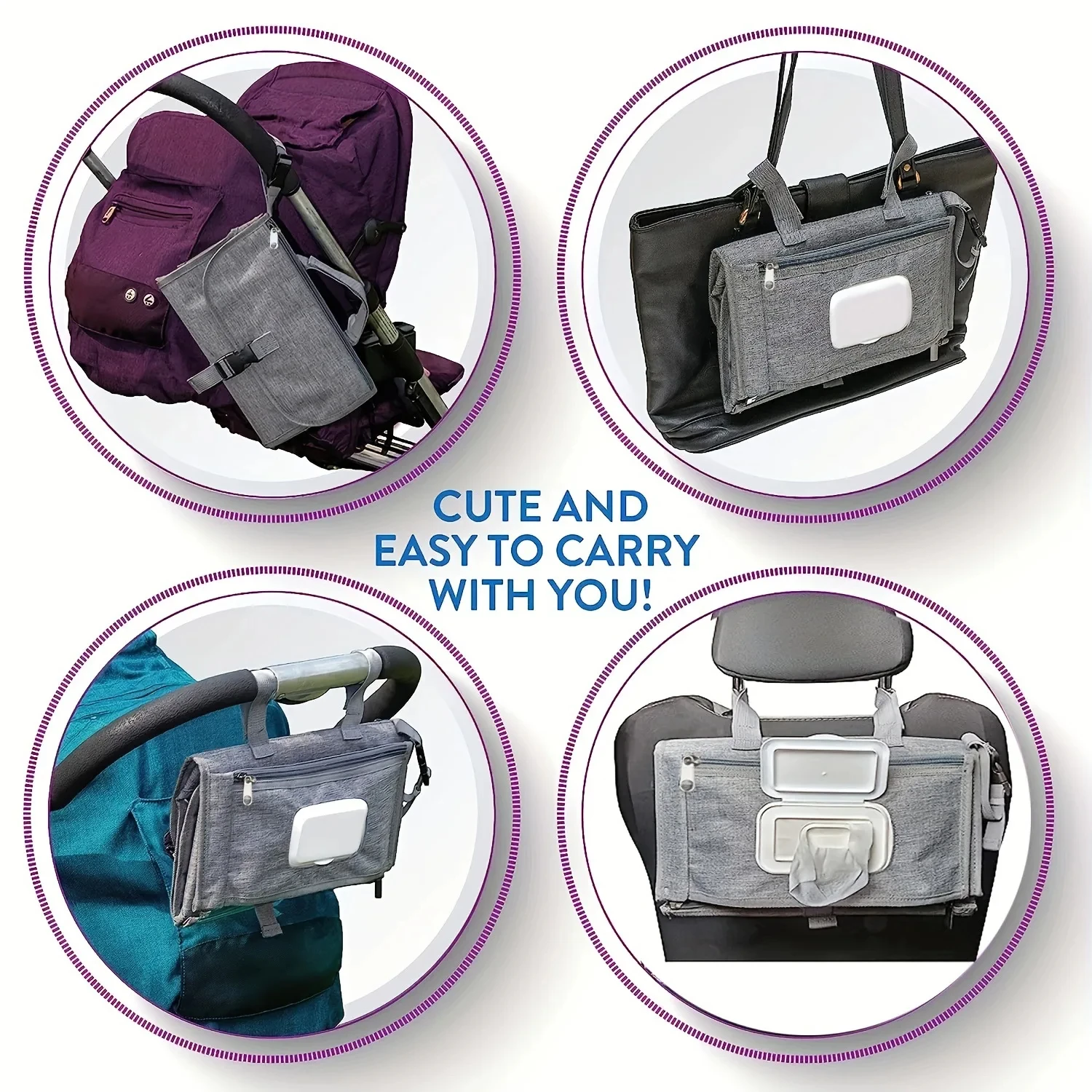 Newborn Extended Waterproof Travel Changing Station Portable Baby Mat Diaper Changing Pad