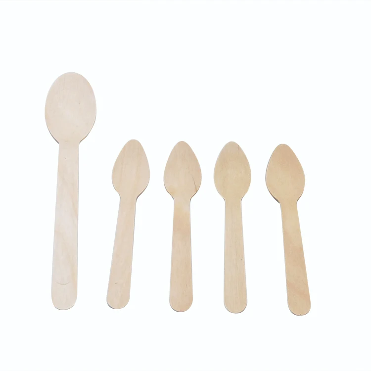 Высококачественные безопасные гигиенические и экологически чистые деревянные ложки для дегустации мороженого