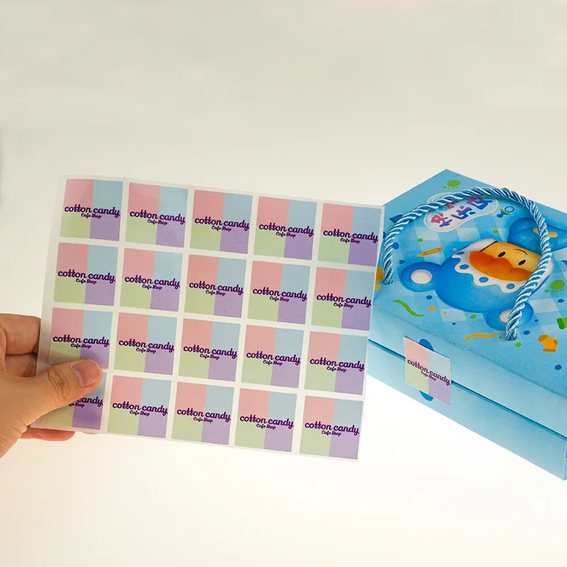 Custom Logo Vinyl Matte Food Box Sealing Sticker for Package