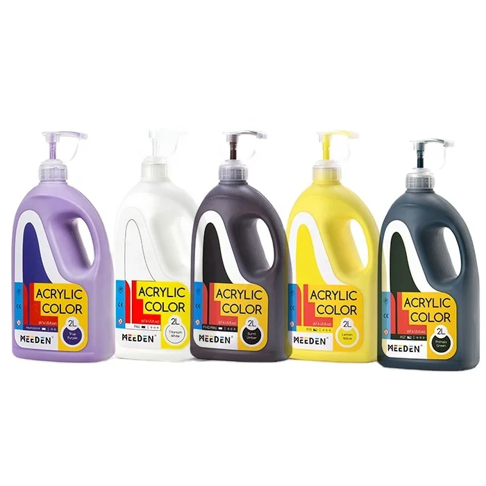 MEEDEN on Stock High Quality Non Toxic 2L large acrylic Paint Set for Painting