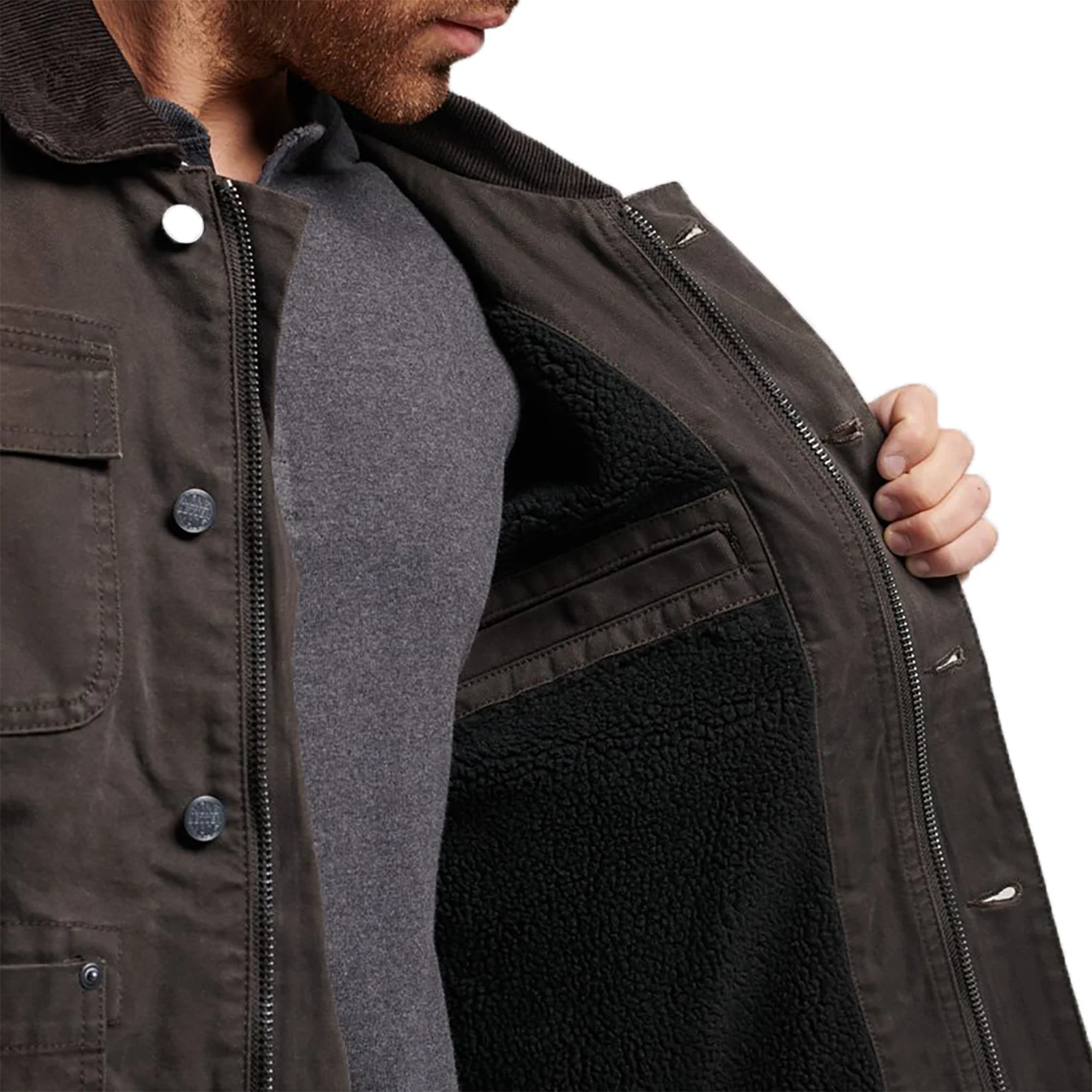 Custom Canvas Waxed Heavy Work Jacket Winter Jacket Casual Woven Breathable Men Manufacturer Mens Workwear Jackets