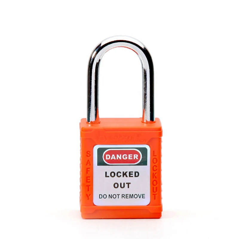 2022  38mm safety padlock with Master Keyed and steel shackle for Industrial lockout-tagout Custom laser coding and label
