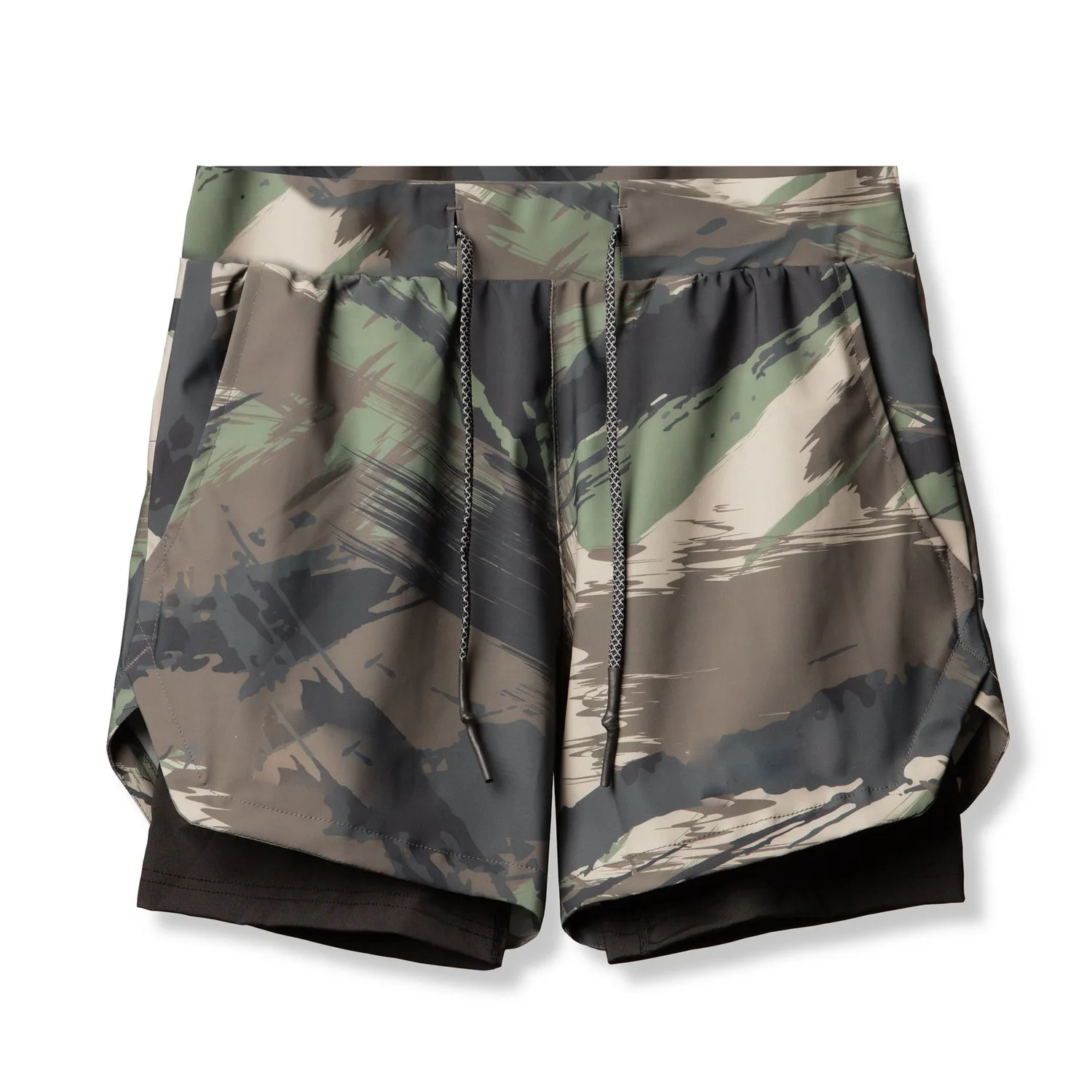 Custom Logo 2 In 1 Lined Sports Mens Shorts Gym Running Jogger Shorts Athletic Mens Gym Shorts For Men