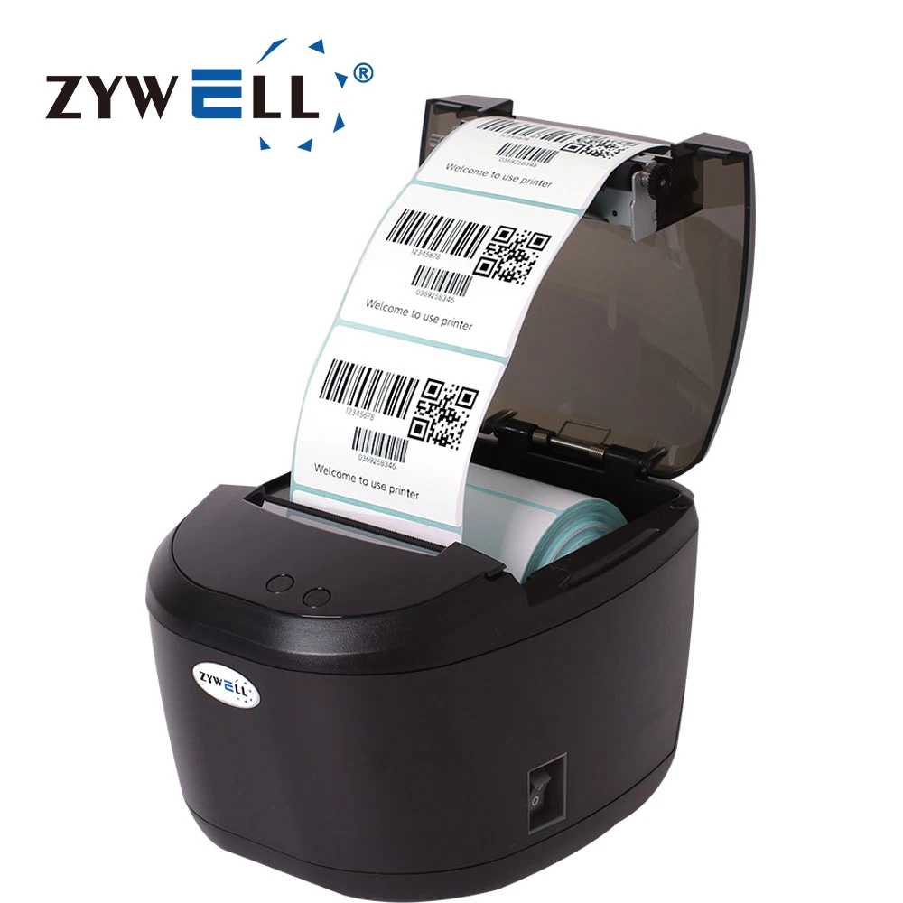 Zywell ZY309 3 inch Auto Cut Label Maker in Stock 80mm Tablet Thermal Barcode Sticker Printer