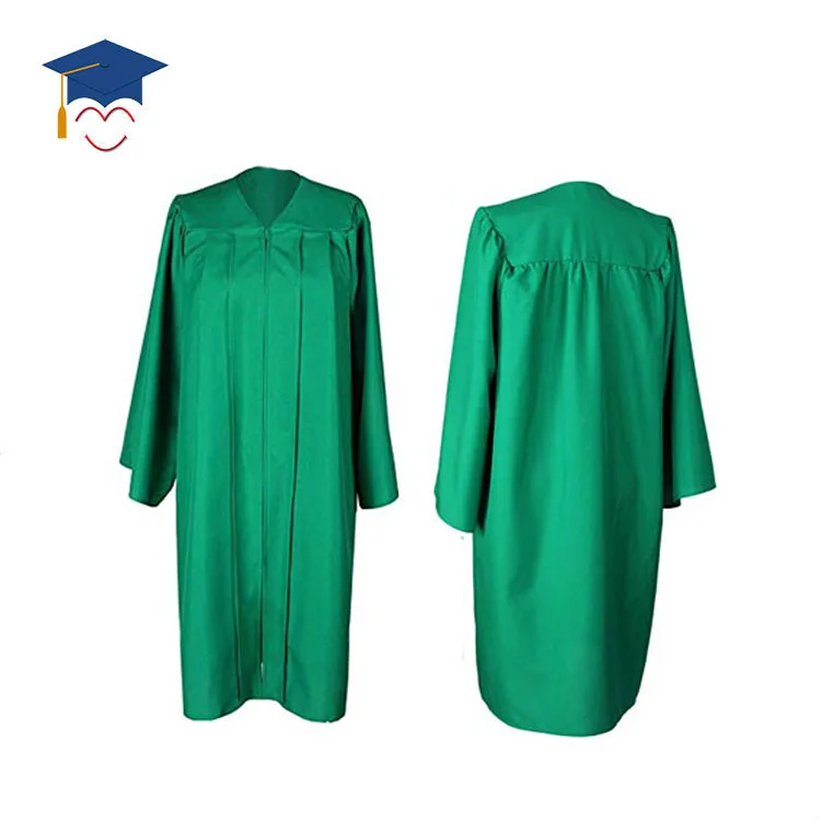 2021 Hotsale Matte Emerald Bachelor Academic Graduation Gown Cap And Tassel