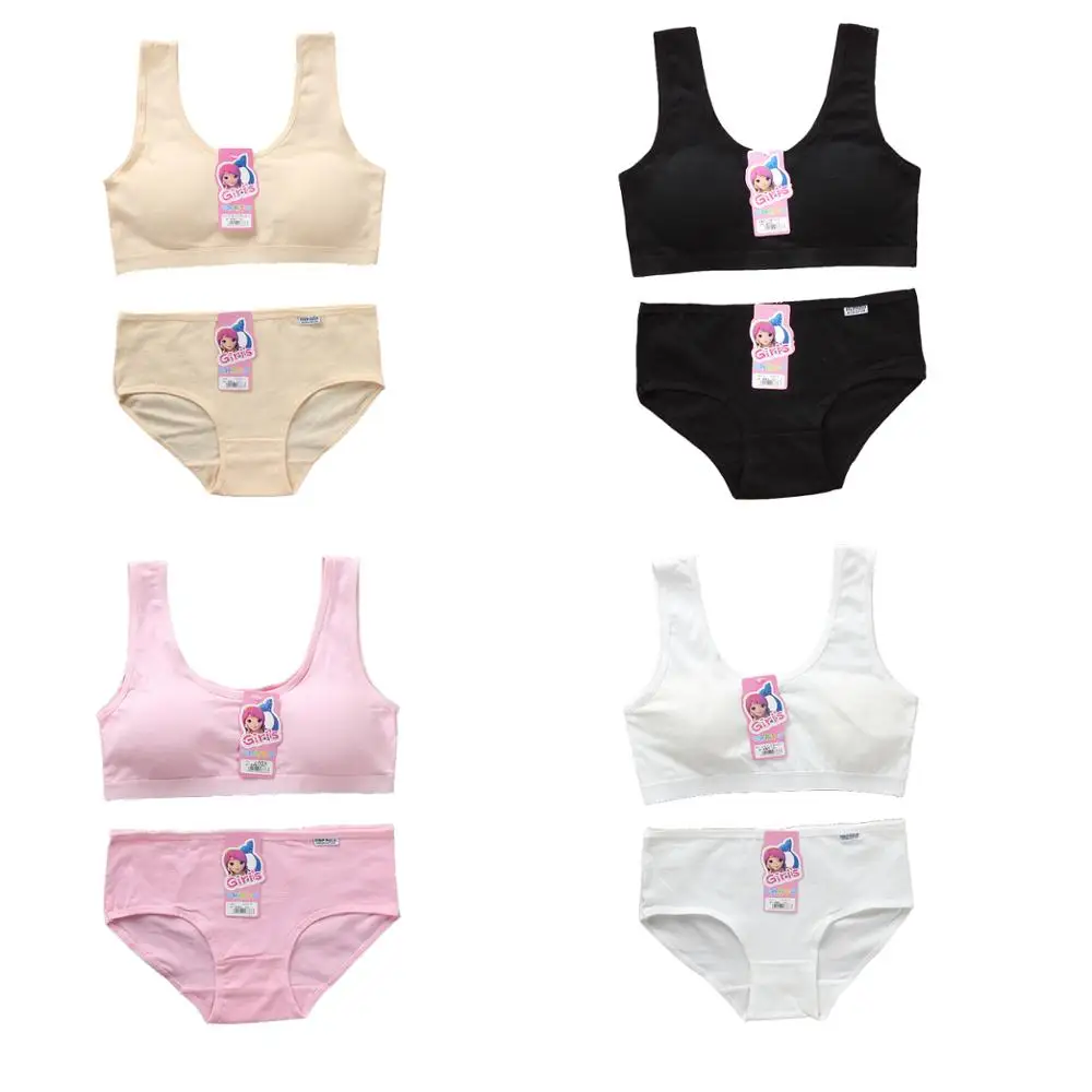 
Pure cotton no steel ring students children vest wrapped chest underwear bra set for girl 