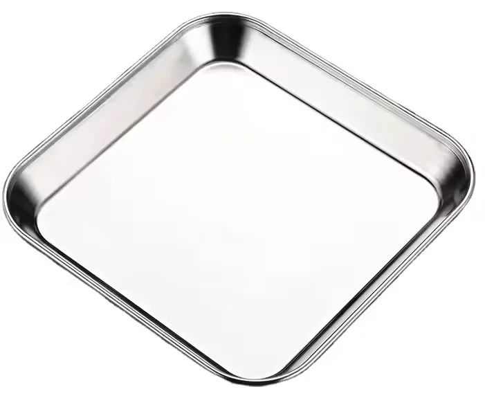 Customization Stainless Steel Round Baking Dishes Tray High-Quality Cake mold Non-stick Pizza pan baking dishes for Oven tray