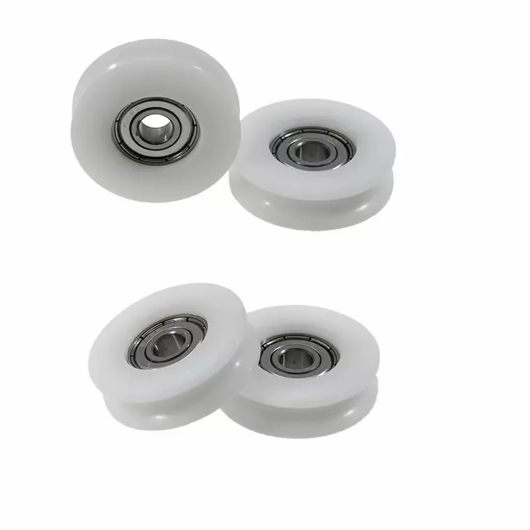Payload 15KG U Groove Pulley Sliding Door Roller 684 BSU68416-5 4x16x5mm ID 4MM OD 16MM Thickness 5MM POM Rubber Coated Bearings