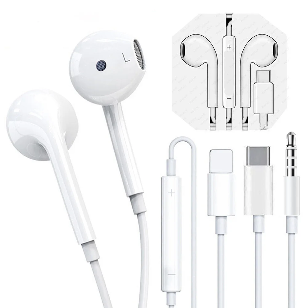 Шумоподавляющие наушники 3 55 мм проводные оригинальные с басами для Apple