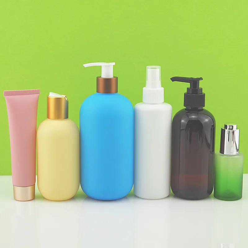 1oz 2oz 4oz 5oz 6oz  8oz 9oz 10oz 16oz 32oz Plastic cylinder skincare cosmetic aluminum metal shampoo bottle