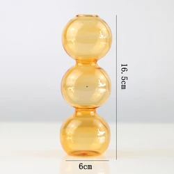Factory Direct Cheap Home Decor Glass Flower Vase Modern Colorful Clear Flower Glass Vase