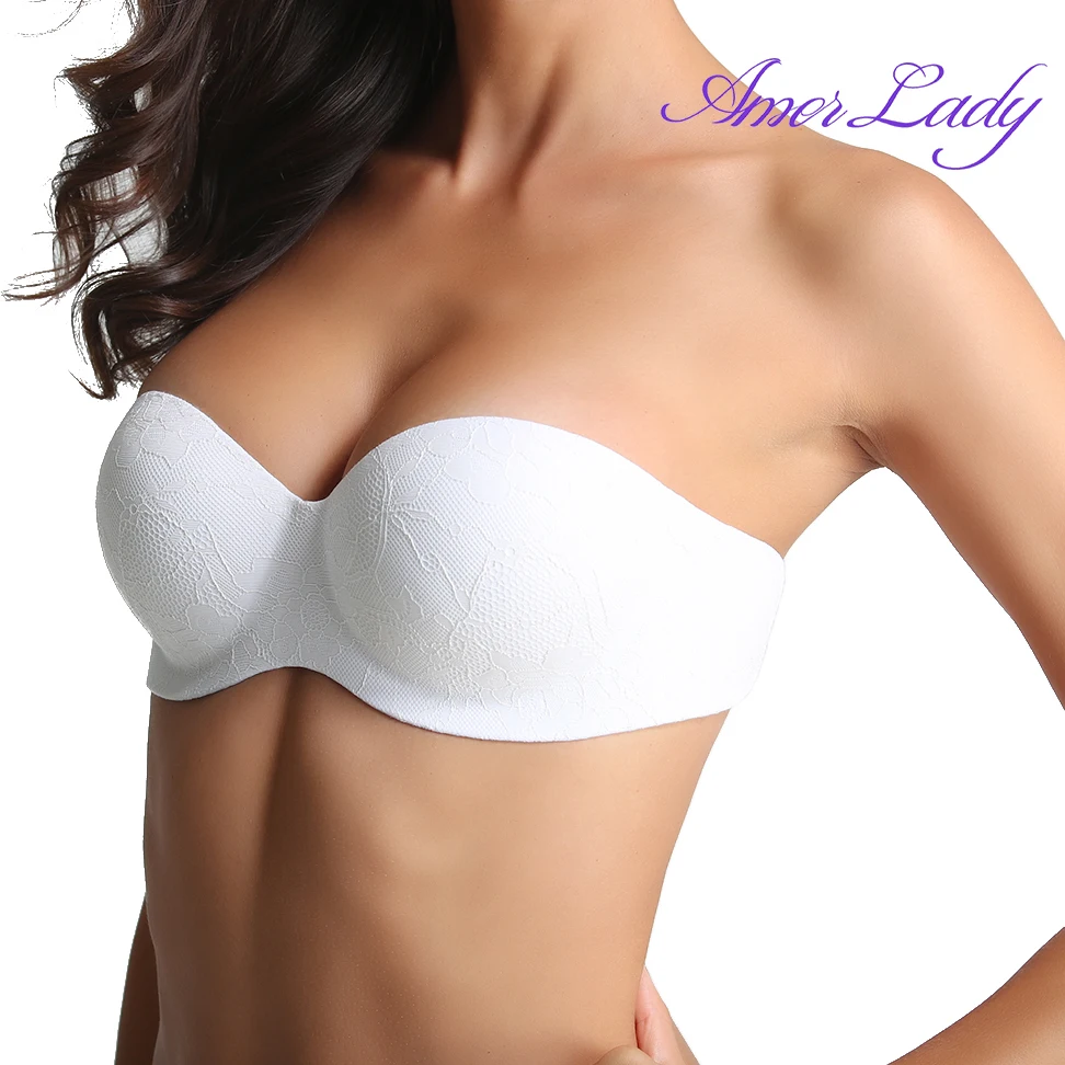 Invisible cloth bra Silicon bra Strapless One piece Wing bra